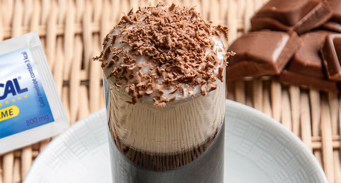 Imagem de Café expresso com raspas de chocolate