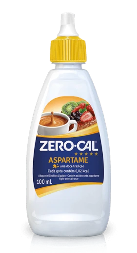 Embalagem de aspartame Líquido 65 ml.