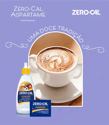 Cobertura com Zero-Cal bem natural.