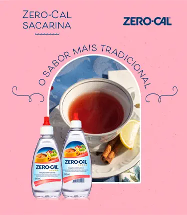 Cobertura com Zero-Cal bem natural.