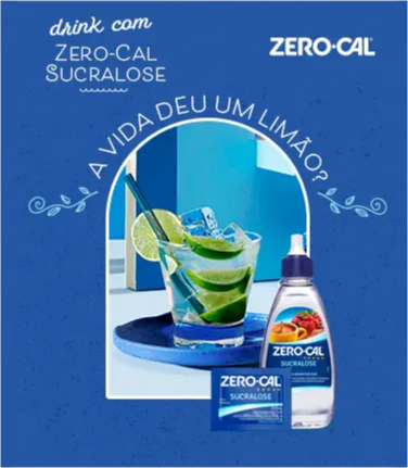 Cobertura com Zero-Cal bem natural.