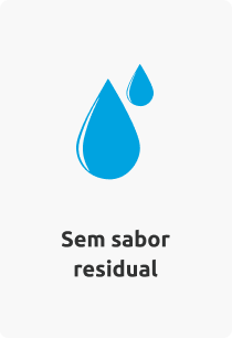 Ícone: Sem sabor residual.